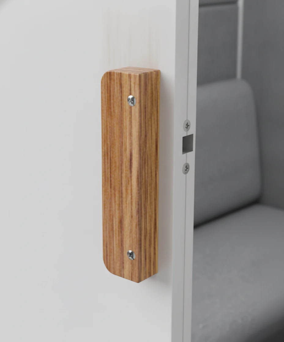 A well-made door with a solid handle