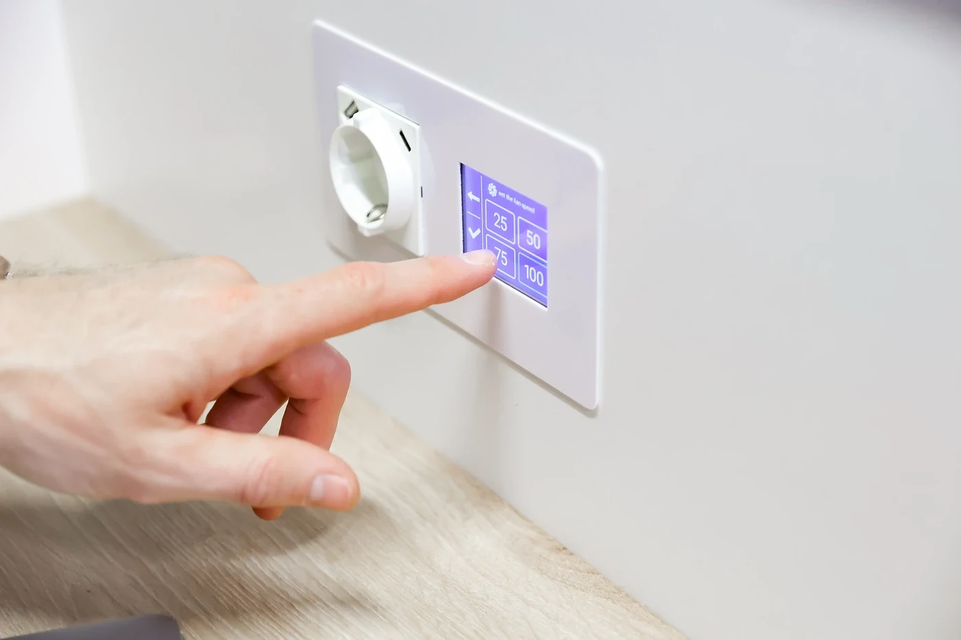 Power, USB and touch control
