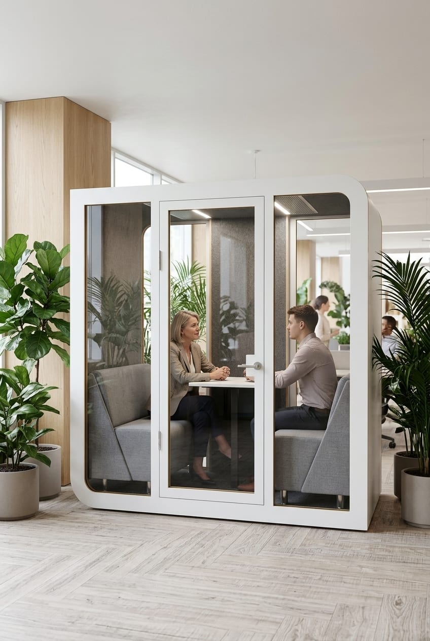 A pod for one-to-ones — Silentbox Duet Premium booth