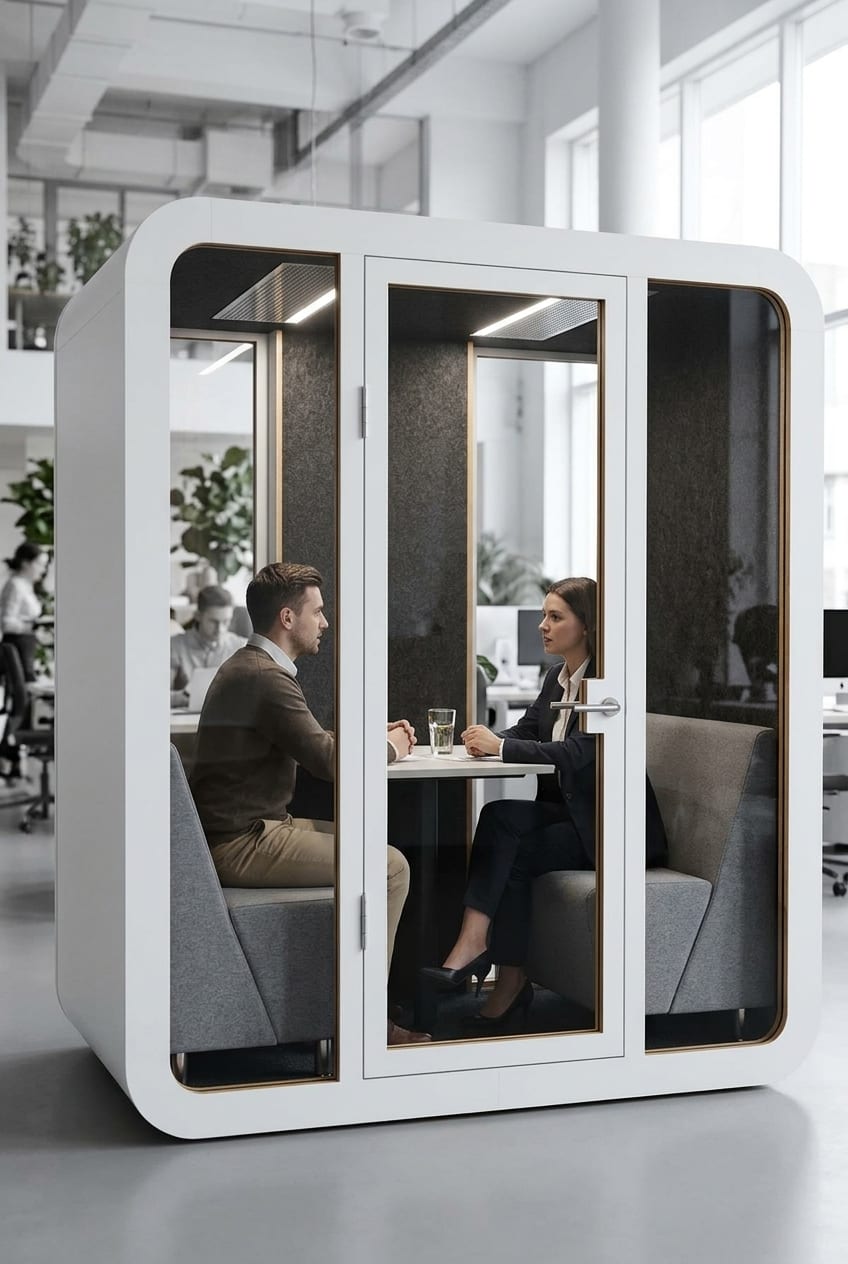 An interview room without a meeting room — Silentbox Duet Premium booth