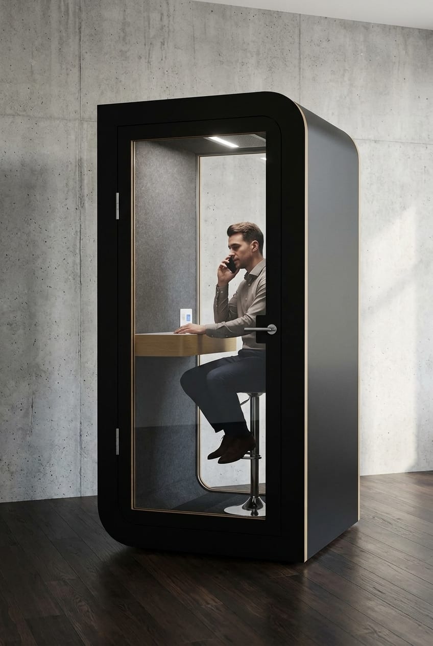 All black — Silentbox Solo Premium booth