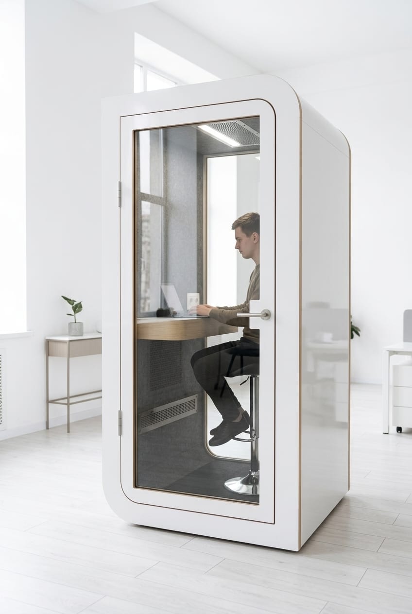 Pure white — Silentbox Solo Premium booth