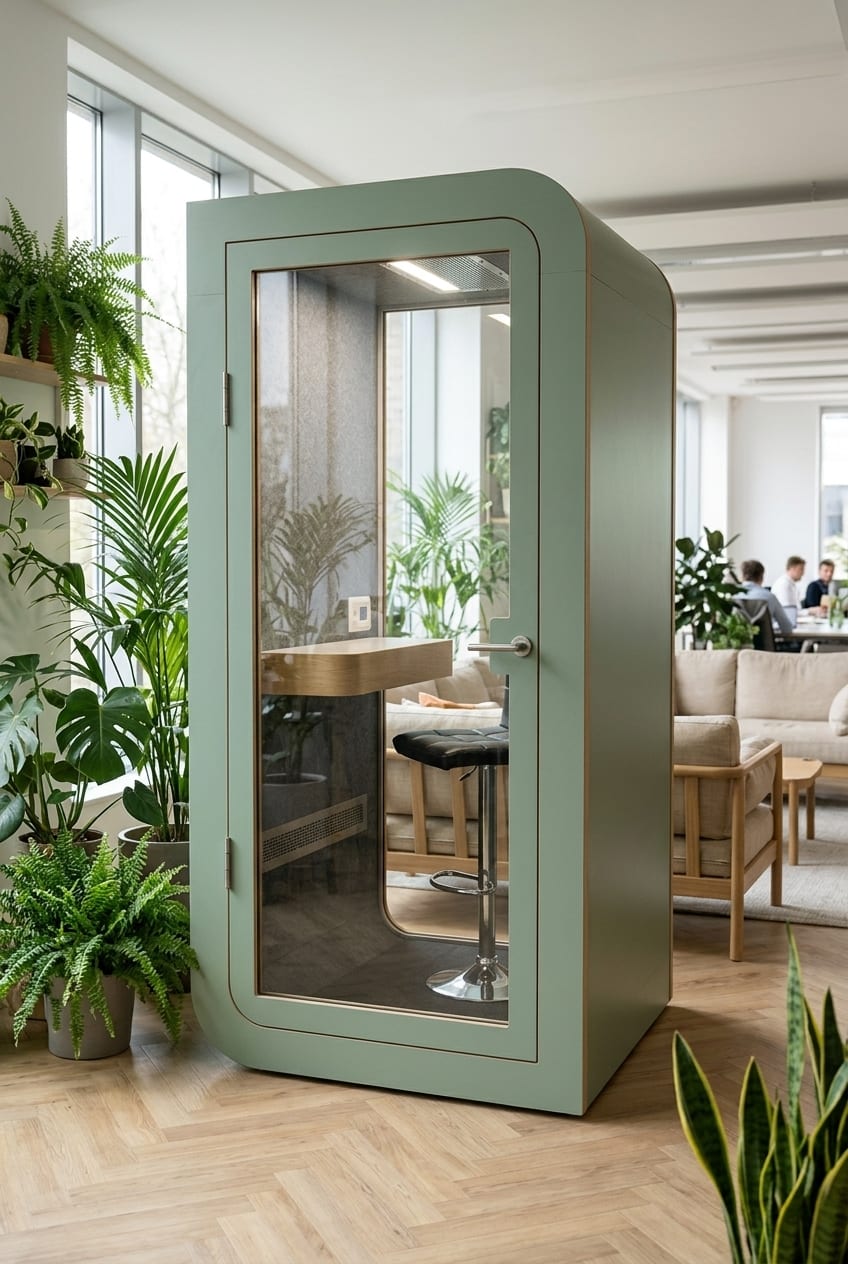 Sage green — Silentbox Solo Premium booth