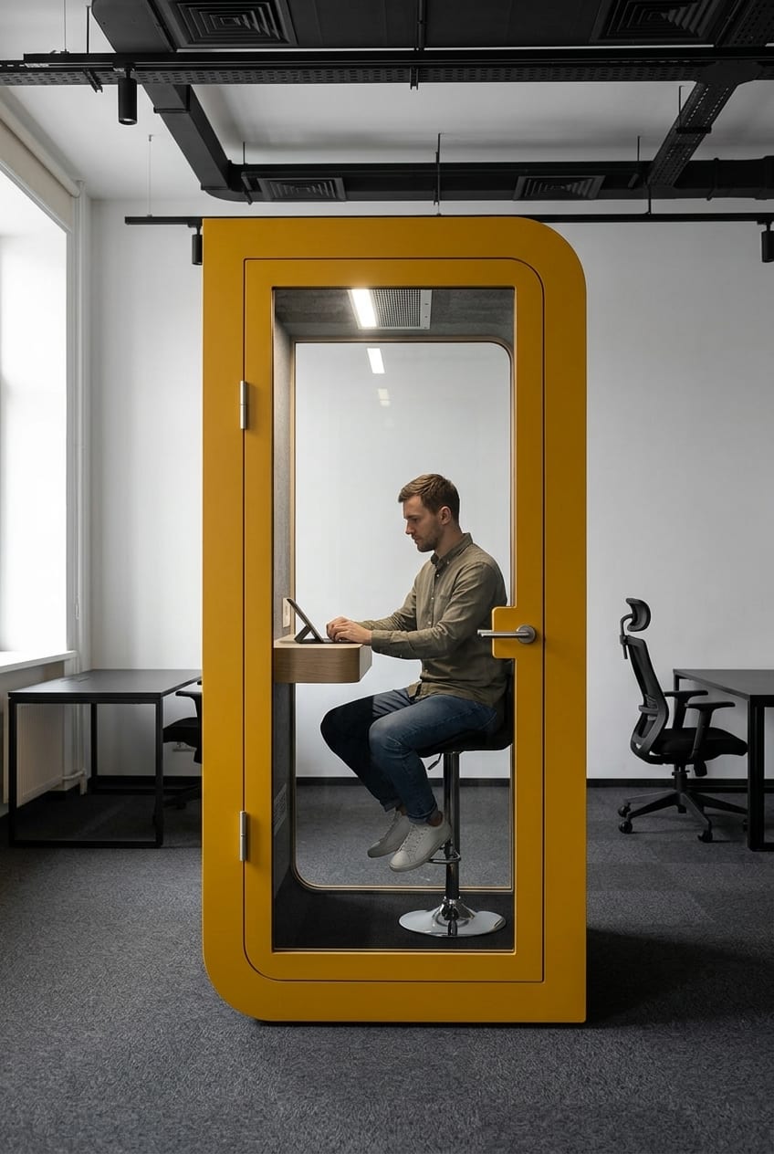 Mustard yellow — Silentbox Solo Premium booth
