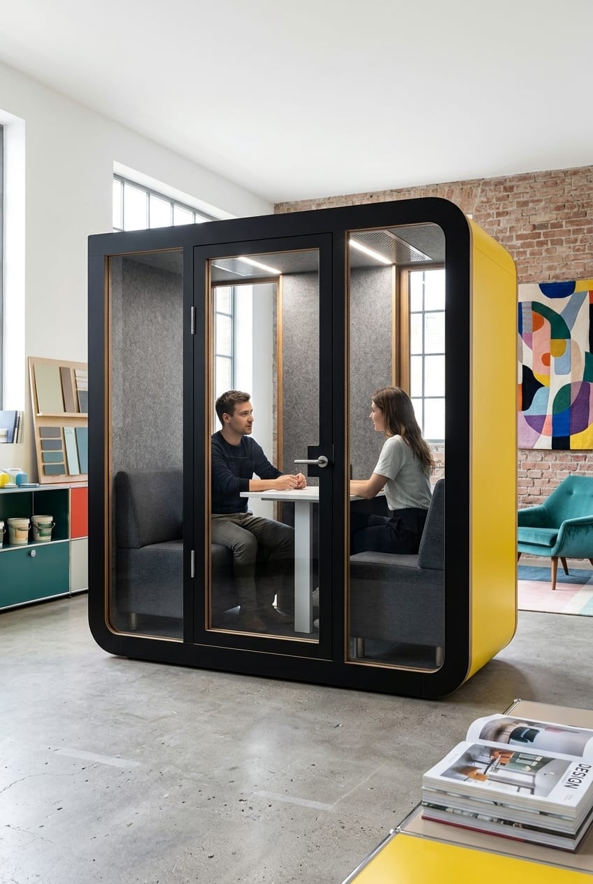 Two-tone: black and yellow — Silentbox Duet Premium booth