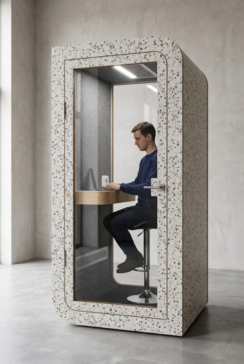 Terrazzo print — Silentbox Solo Premium booth