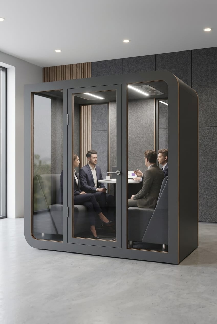 Charcoal grey — Silentbox Quartet Premium booth