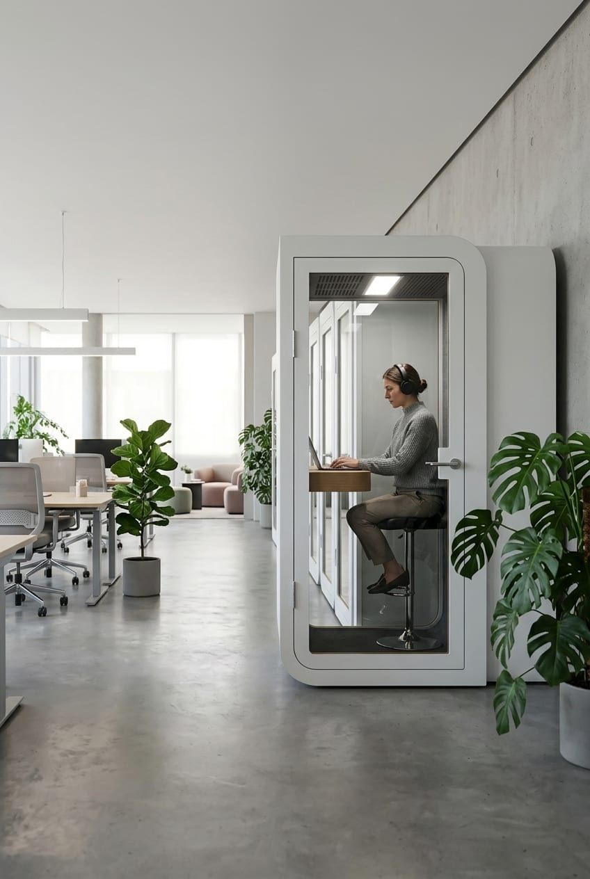 Create a dedicated call zone — Silentbox Solo Premium booth