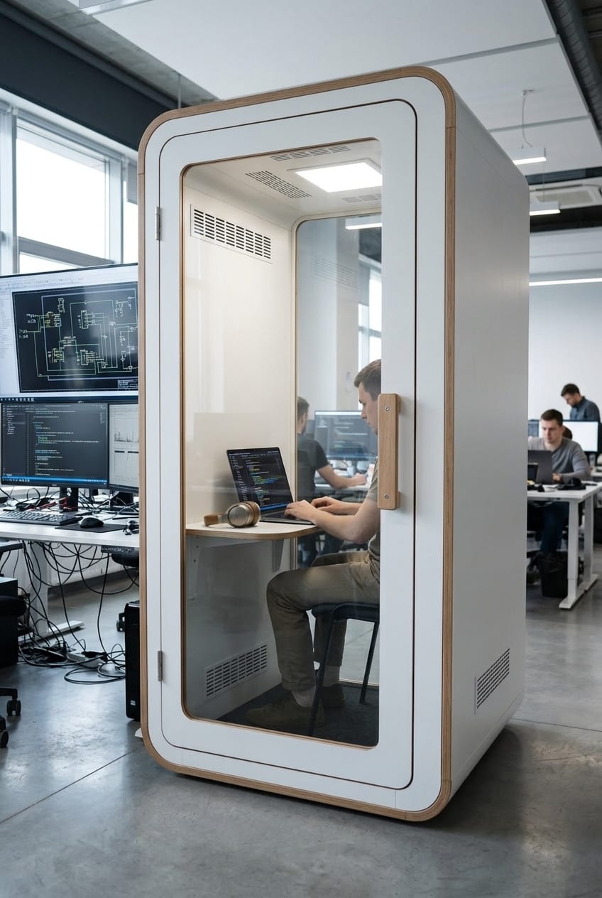A pod for the people who code — Silentbox WorkPod booth