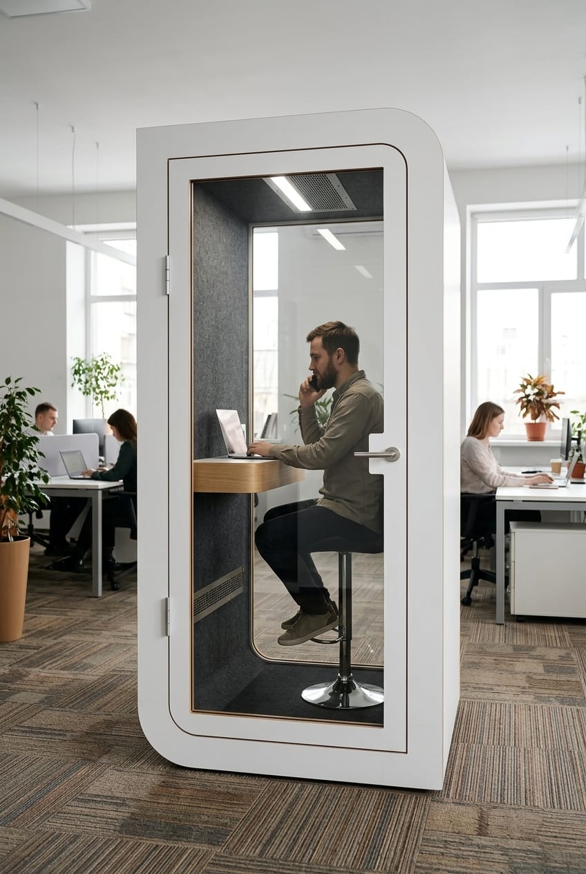 Agree on quiet hours — Silentbox Solo Premium booth