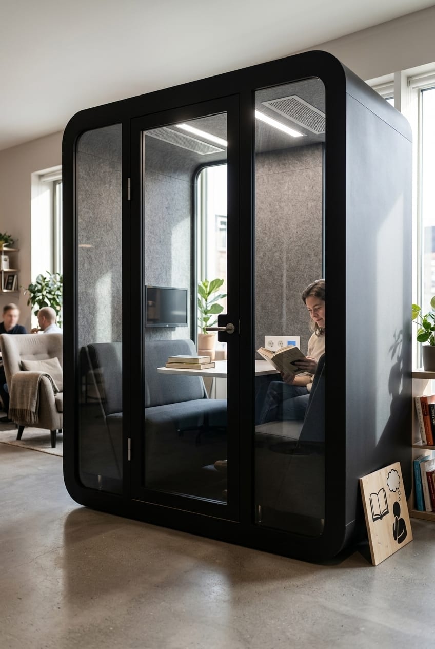 A room for thinking, not talking — Silentbox Quartet Premium booth