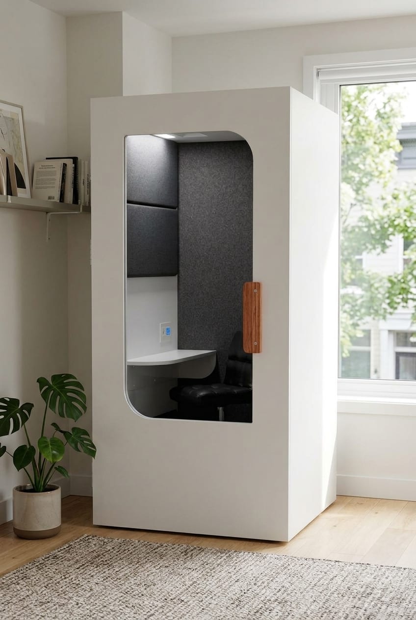 In the home office — Silentbox Solo Lite booth