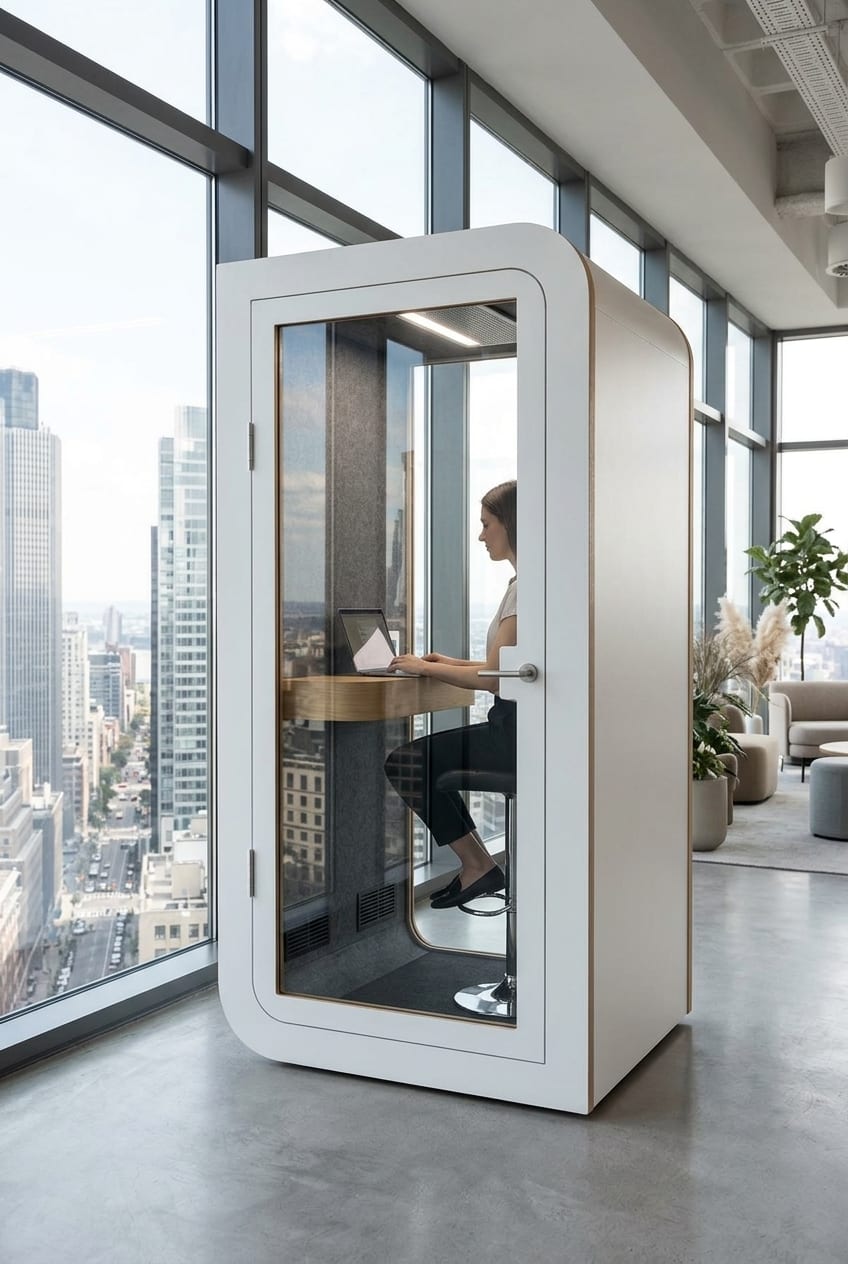 With a view — Silentbox Solo Premium booth