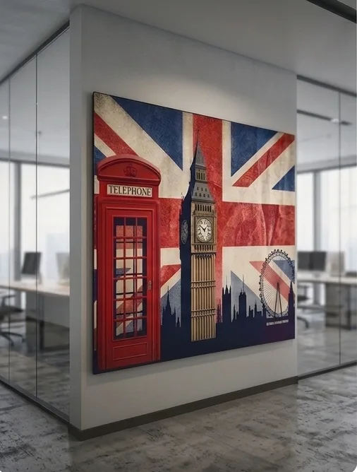 Print London Collection on a Silentbox acoustic booth